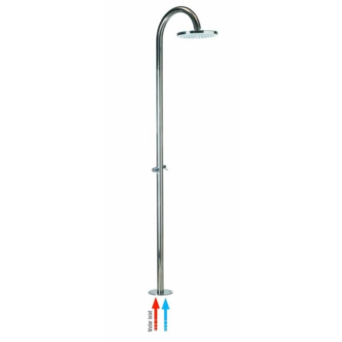 Bossini душевая колонна outdoor/indoor columns floor из нержавеющей стали, oki, хром арт. l00818.030