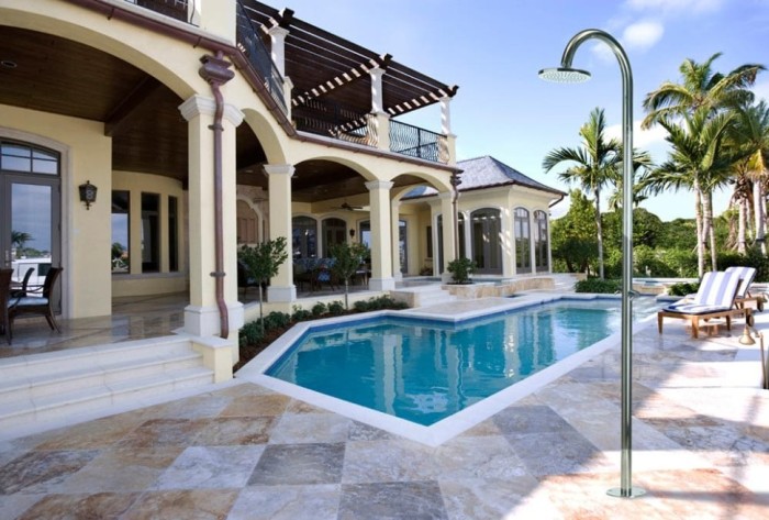 Bossini душевая колонна outdoor/indoor columns floor из нержавеющей стали, oki, хром арт. l00818.030