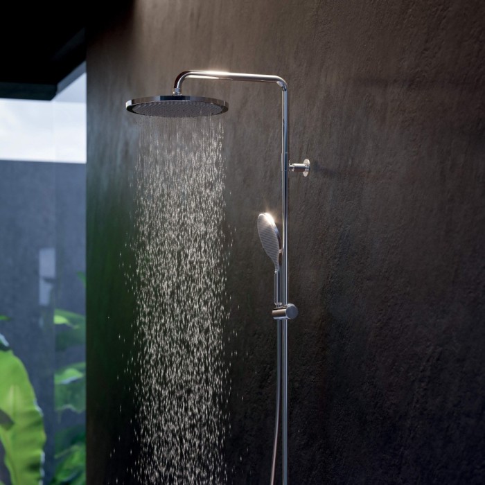 Bossini верхний душ d280 мм, на шарнире, apice, черный арт. i00430.073