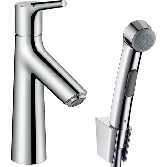 Hansgrohe смеситель для раковины с донным клапаном с гигиеническим душем, Talis S, хром арт. 72290000