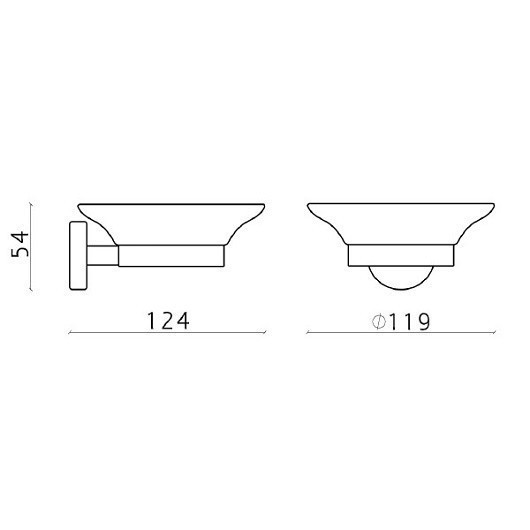 Cisal мыльница с держателем xi090601d1 xion cisal, цвет: нержавеющая сталь