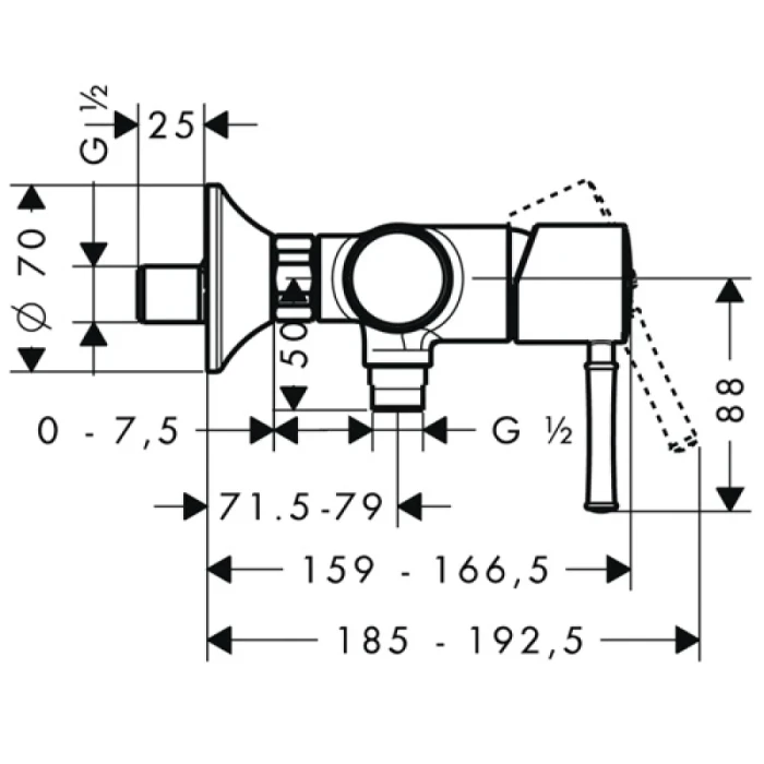 Hansgrohe смеситель для душа, Talis Classic, хром арт. 14161000
