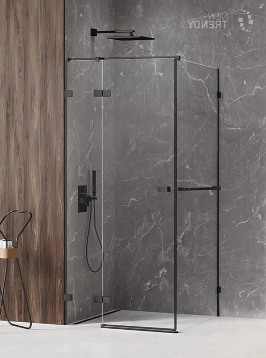 Душевое ограждение l 90x80x200, New trendy Avexa black, черный арт. EXK-2542