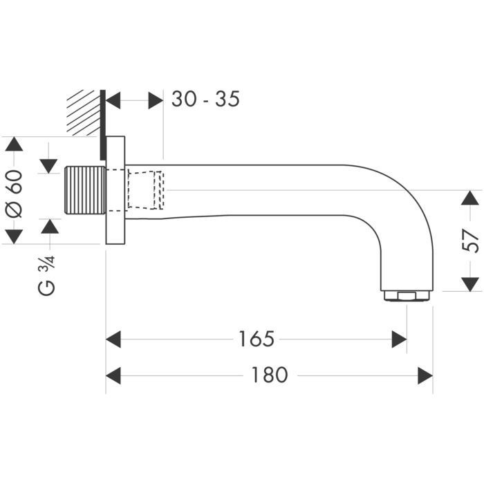 AXOR излив для ванной, Citterio, никель арт. 39410820