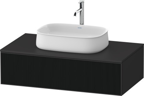 Duravit тумба подвесная под раковину 550 мм х 1000 мм х 281 мм, zencha, ze4811063800000 цвет: чёрное стекло/графит суперматовый