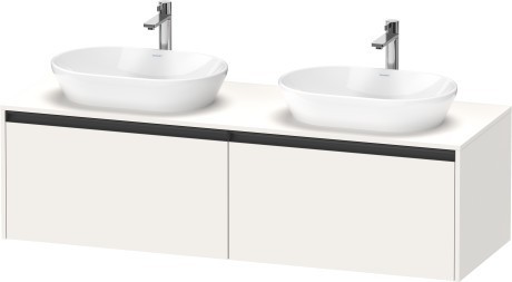 Duravit тумба подвесная под две раковины 550 мм х 1600 мм х 459 мм, ketho.2, k24889b84840000 цвет: белый суперматовый
