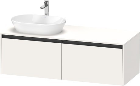 Duravit тумба подвесная под раковину слева 550 мм х 1400 мм х 459 мм, ketho.2, k24888l84840000 цвет: белый суперматовый