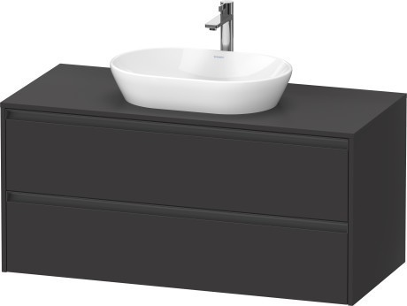 Duravit тумба подвесная под раковину 550 мм х 1200 мм х 568 мм, ketho.2, k24897080800000 цвет: графит суперматовый