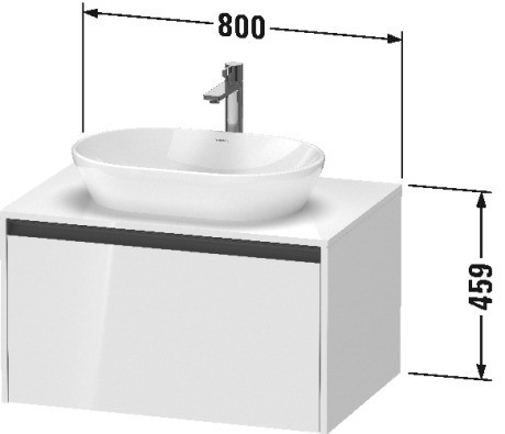 Duravit тумба подвесная под раковину 550 мм х 800 мм х 459 мм, ketho.2, k24885075750000 цвет: лён