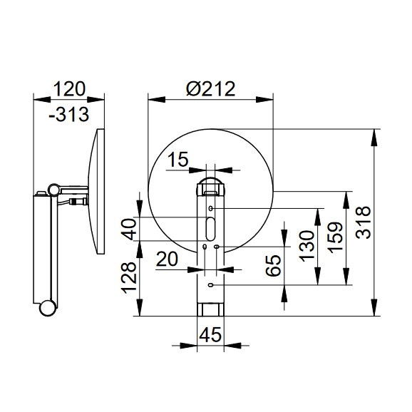 Keuco косметическое зеркало с подсветкой, ilook move, черный матовый арт. 17612 379004