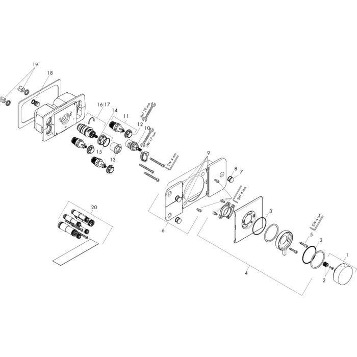 AXOR термостат для душа, One, бронза арт. 45713140