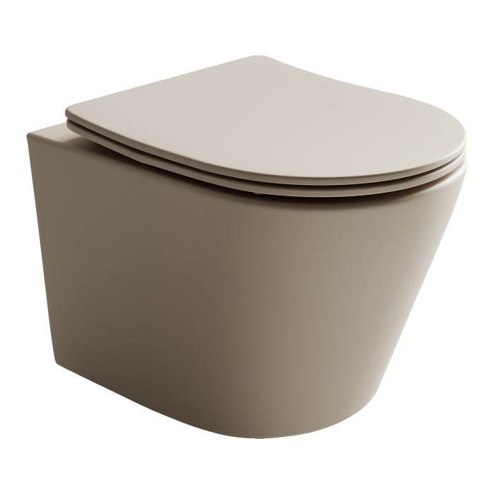 Ceramicanova подвесной унитаз с сиденьем balearica, cn6000mc цвет: коричневый