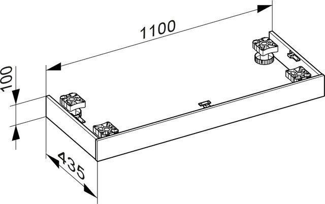 Keuco цокольный комплект для тумбы 1100 мм, edition 90, арт. 39089 210000
