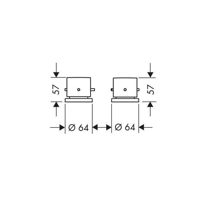 AXOR термостат на край ванны, Starck, хром арт. 10480000