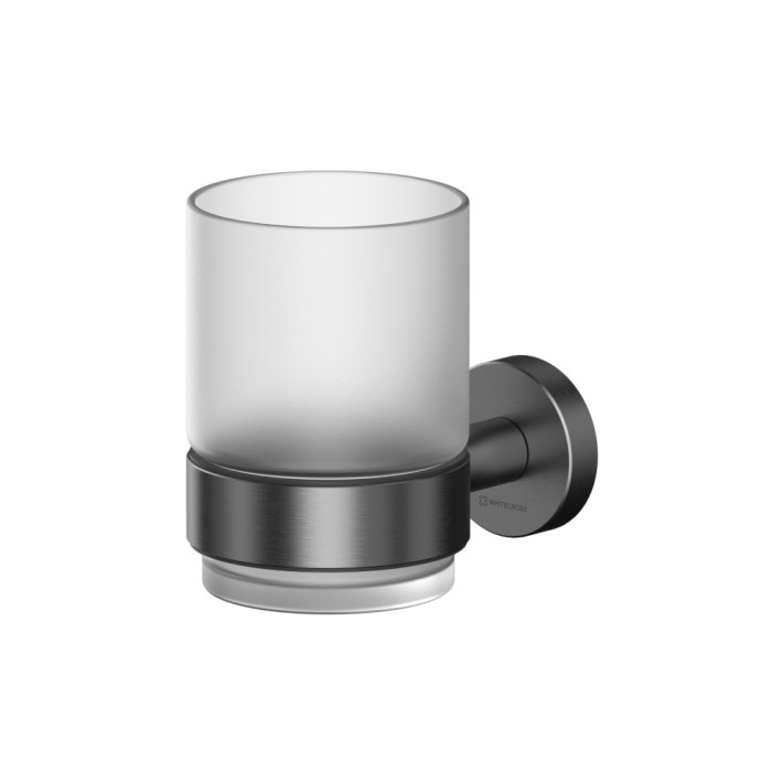 Стакан для зубных щеток, подвесной, Whitecross Ergo gunmetal, оружейная сталь арт. ER2230GM