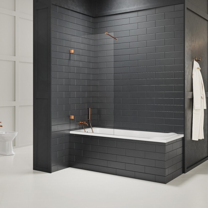 Шторка для ванны 60x150, New trendy Avexa copper brushed, браширо арт. EXK-3803-WP