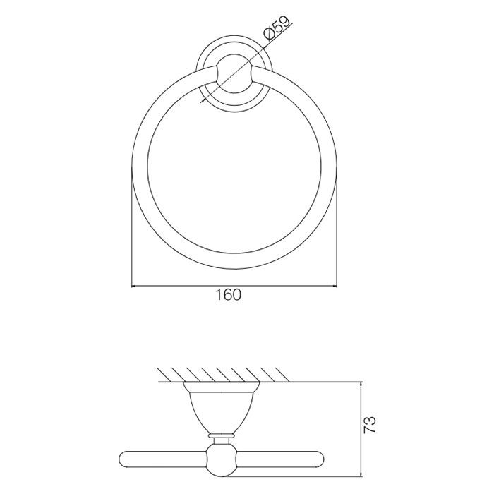 Fima Carlo Frattini полотенцедержатель-кольцо, подвесное, accessori, золото арт. f6042/1or