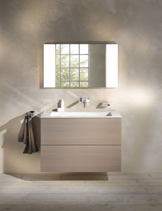 Keuco тумба подвесная под раковину с двумя выдвижными фронтами, edition 11, дуб светлый арт. 31342 890000