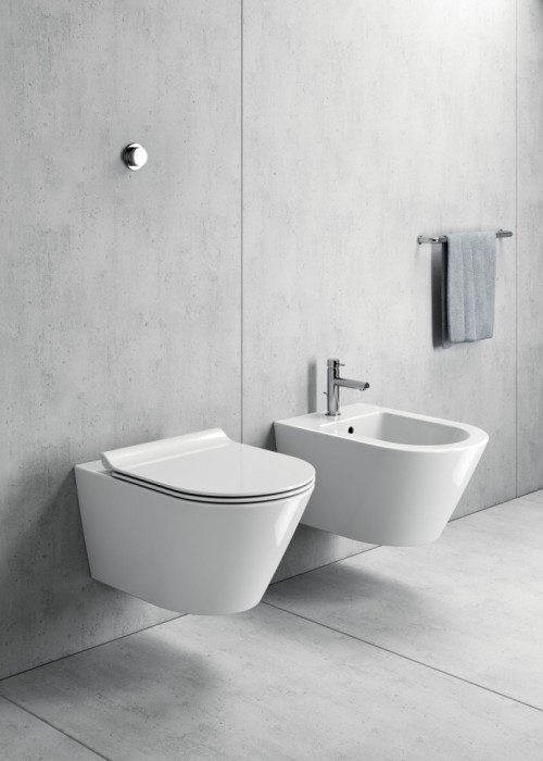 GSI Биде подвисное 36х50 см, 1 отверстие для смесителя, Kube-x - 9464111