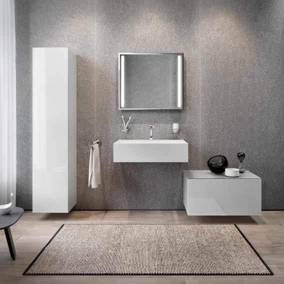 Keuco шкаф - пенал высокий подвесной петли справа, 4 стеклянные полки, edition 90, антрацит арт. 39030 390002