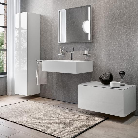 Keuco шкаф - пенал высокий подвесной петли справа, 4 стеклянные полки, edition 90, антрацит арт. 39030 390002