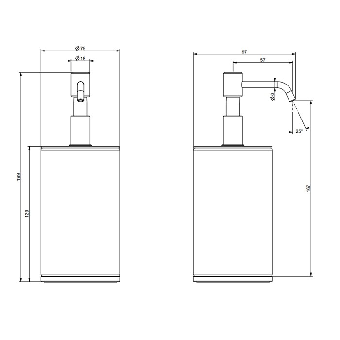 Gessi Дозатор для жидкого мыла, настольный, черный, Tondo, 66438#030 цвет: copper pvd