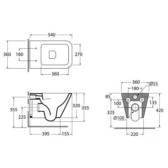 Azzurra Унитаз 36x55 Build, BUVKSPE00000BI цвет: белый