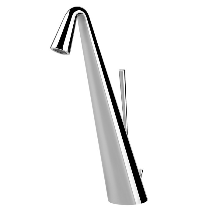Gessi Смеситель для раковины высокий с донным клапаном на 1 1/4”, соединительные шланги на 3/8, Cono, 45004#031 цвет: хром