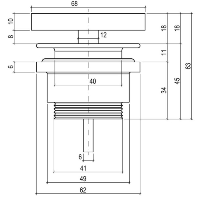 Salini донный клапан для раковины фиксированный, 16721wg цвет: глянцевый белый