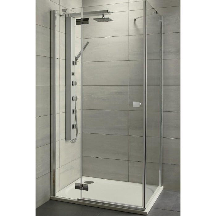 Radaway душевой уголок kdj 120x90 l профиль хром стекло прозрачное, Almatea - 32144-01-01NL