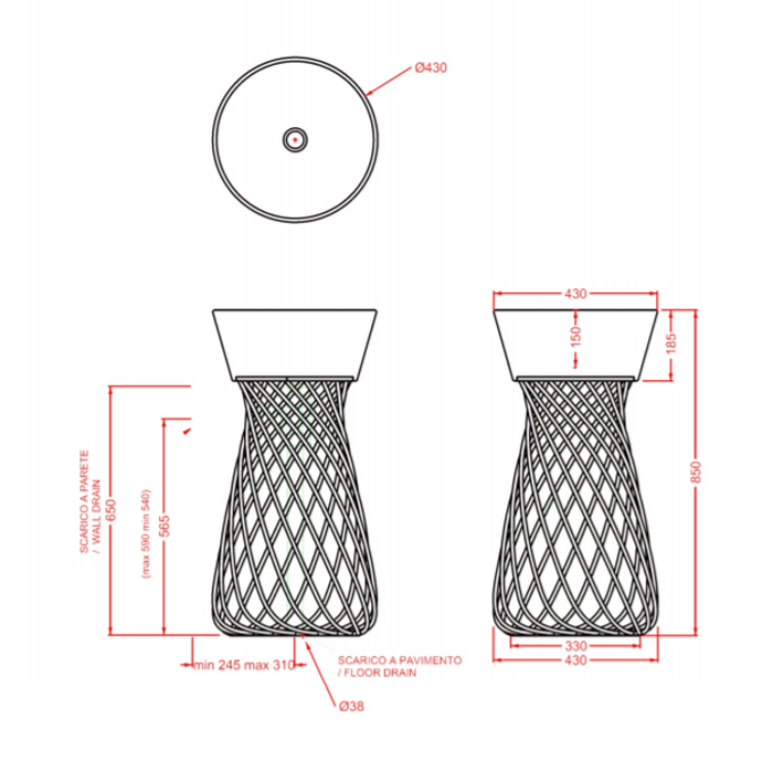 ArtCeram раковина (накладная), wil001 01 00 wire цвет: белый глянцевый