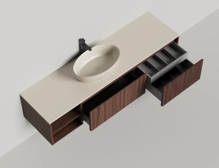 Salini подвесная тумба 1800, domino, 27d218a цвет: коричневый