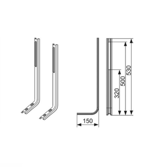 TECE монтажные опоры для 9370000 (пара), - 9030024
