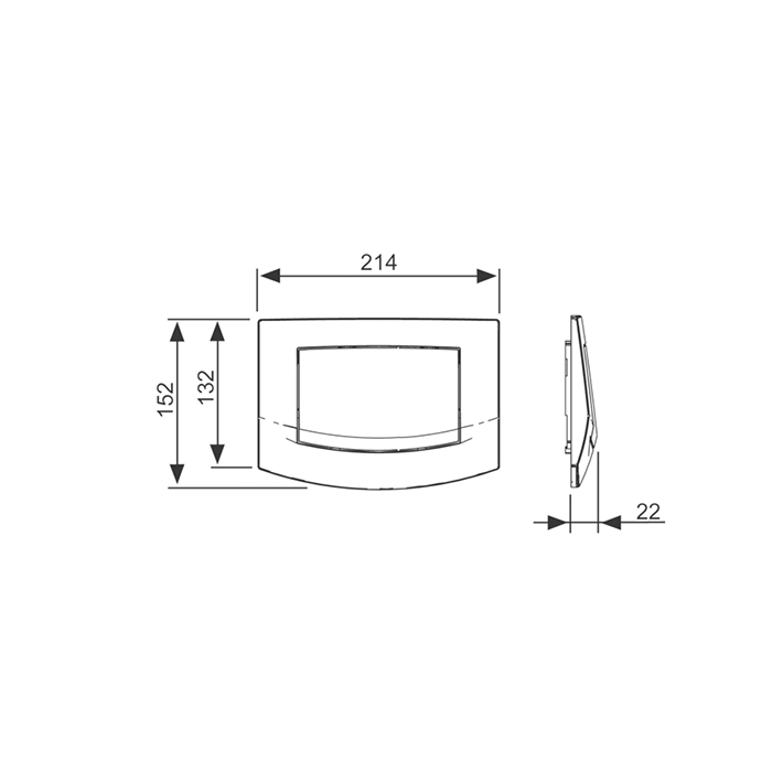 TECE панель смыва с одной клавишой, хром глянцевый, ambia - 9240126