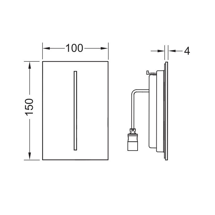 TECE лицевая панель, с покрытием против отпечатков пальцев, цвет: матовая нержавеющая сталь, filo urinal - 9242068