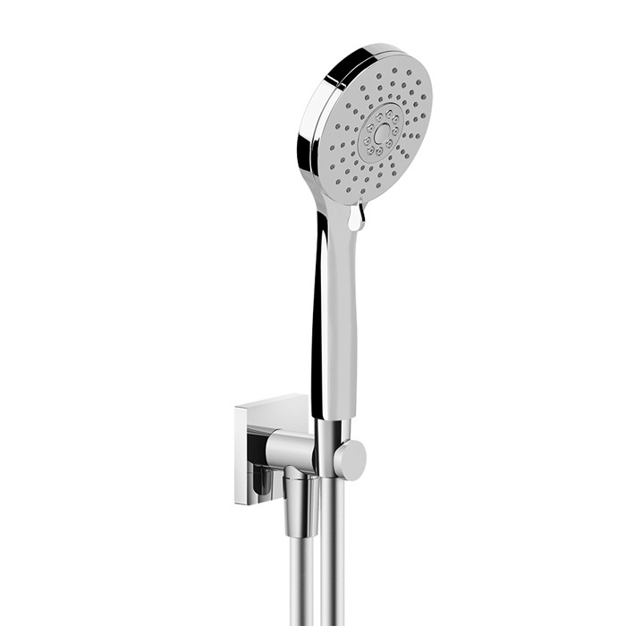 Gessi Душевой гарнитур, вывод воды, держатель, шланг 1,5м и Ручной душ, с 3 режимами струи с защитой от изв. налёта, Emporio shower, 47326#031 цвет: хром