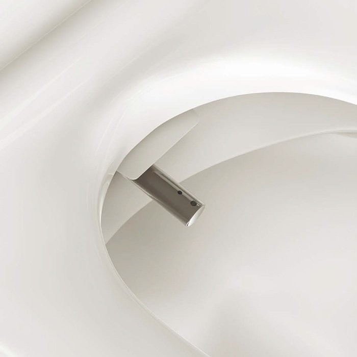 Унитаз напольный 38х59 см с крышкой-биде и дистанционным пультом управления в комплекте, белый матовый/покрытие Saniglaze, Art Ceram Hype арт. KHYV002 05 00