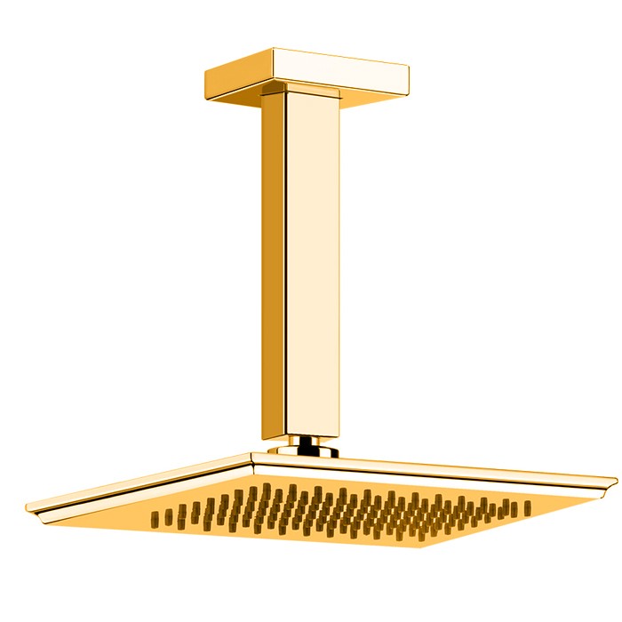 Gessi Верхний душ потолочный, высота 243мм, Eleganza, 46152#080 цвет: золото
