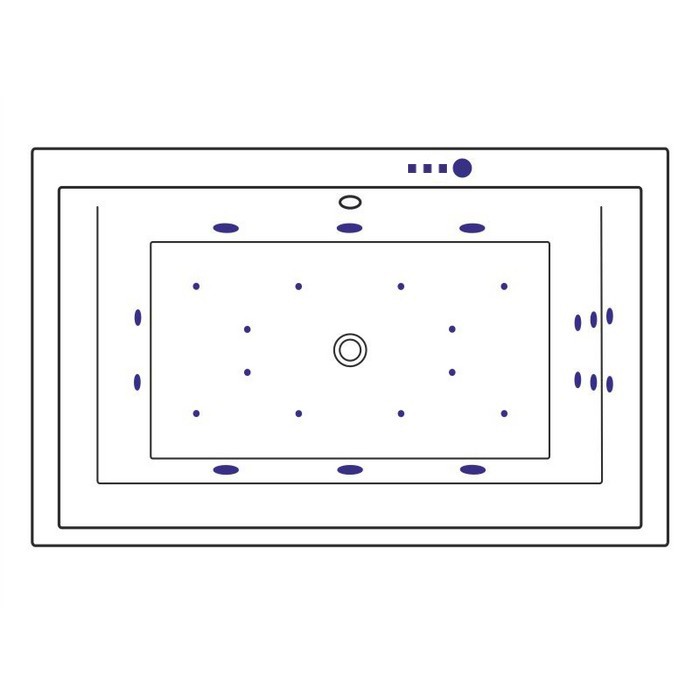 Встраиваемая ванна lux 190x120 ultra, Excellent Crown, бронза арт. WAEX.CRO19.ULTRA.BR