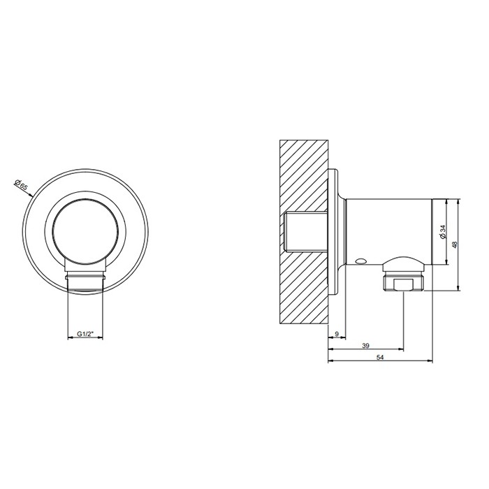 Gessi Вывод воды на 1/2", Inciso, 58169#246 цвет: золото
