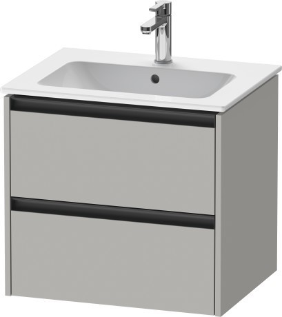 Duravit тумба подвесная под раковину 480 мм х 610 мм х 550 мм, ketho.2, k25262007070000 цвет: бетонно-серый матовый