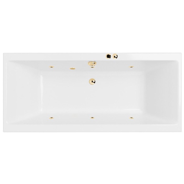 Встраиваемая ванна slim 170x75 soft, Excellent Pryzmat, золото арт. WAEX.PRY17S.SOFT.GL