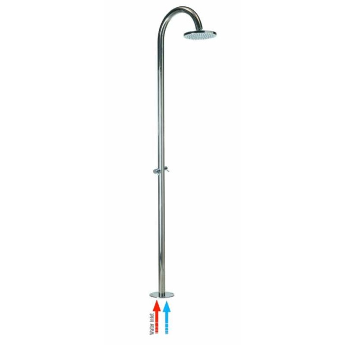 Bossini душевая колонна outdoor/indoor columns floor из нержавеющей стали, oki, хром арт. l00821.030
