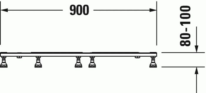 Duravit ножки для душевого поддона, stonetto, 791101000000000 цвет: