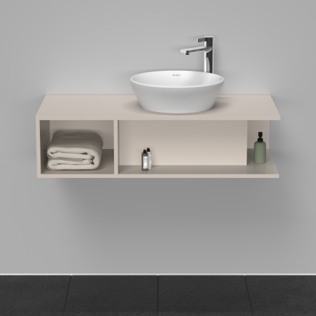 Duravit тумба подвесная под раковину справа 1000 мм х 480 мм, d-neo, de493909191 цвет: серо-коричневый матовый