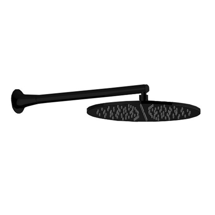 Cisal верхний душ d300 мм vi01319040 vita cisal, цвет: чёрный матовый