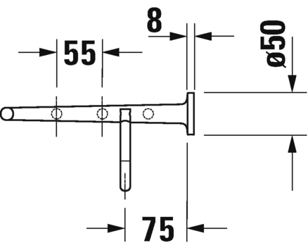 Duravit полка для полотенец, starck t, 0099441000 цвет: хром