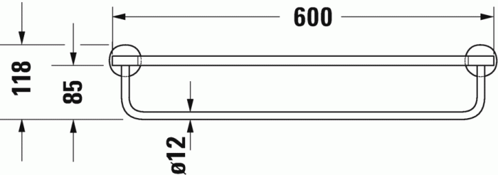 Duravit полка для полотенец, starck t, 0099441000 цвет: хром