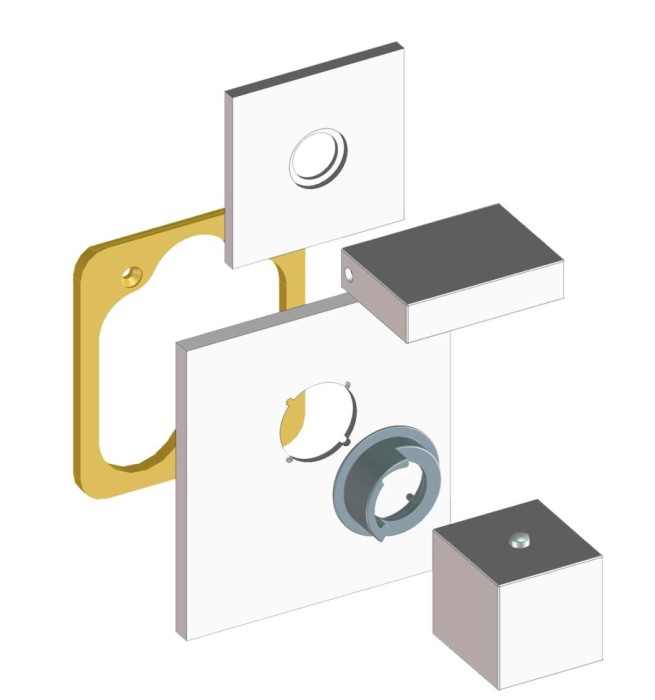 Bossini термостатический смеситель для душа с высокой пропускной способностью, rectangular, хром арт. z033201.030