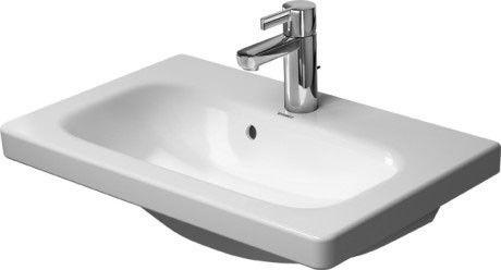 Duravit раковина подвесная с одним отверстием под смеситель, с переливом, durastyle, 2337630000 цвет: белый